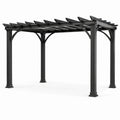 Pérgola de aluminio negra para exteriores 300x400 cm