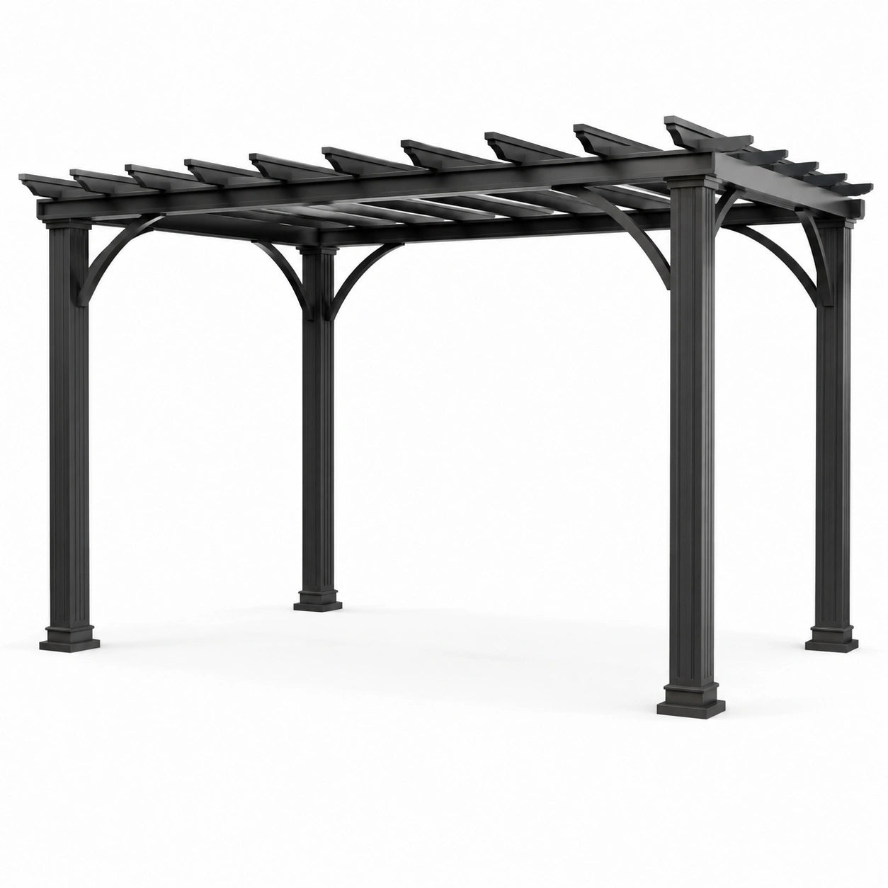 Pérgola de aluminio negra para exteriores 300x400 cm