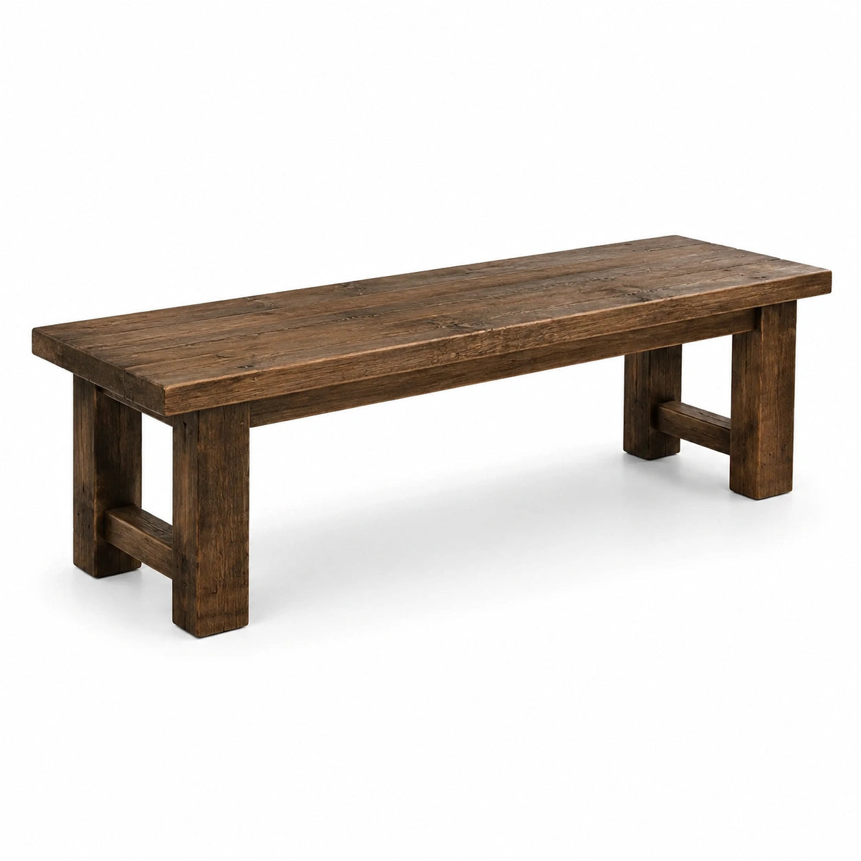 Banco de madera de roble marrón 120x35x45 cm